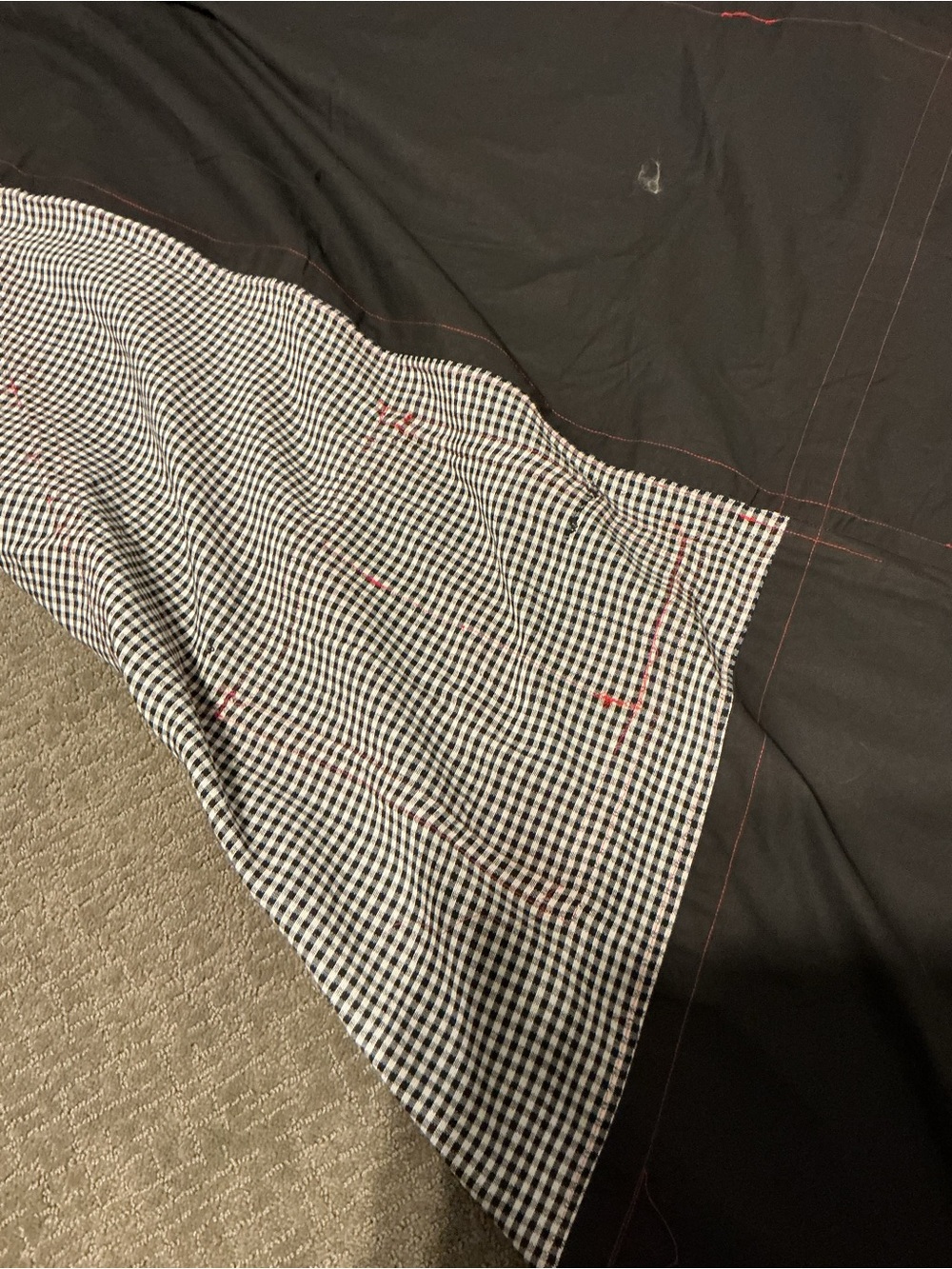 Black & Red Checkerboard Quilt - Picture 6 of 7